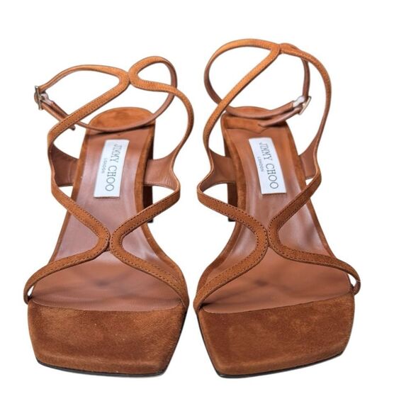 NWT Jimmy Choo Azie 85 Suede Sandals (11) - Picture 4 of 10